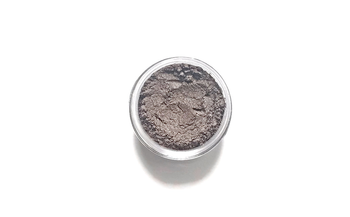 Smoke - Vegan Mineral Eyeshadow - Brown With Silver And Bronze Highlights - Handcrafted Makeup