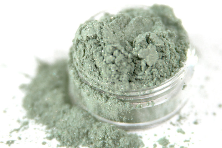 Spring - Green With Blue Undertones Vegan Mineral Eyeshadow - Handcrafted Makeup
