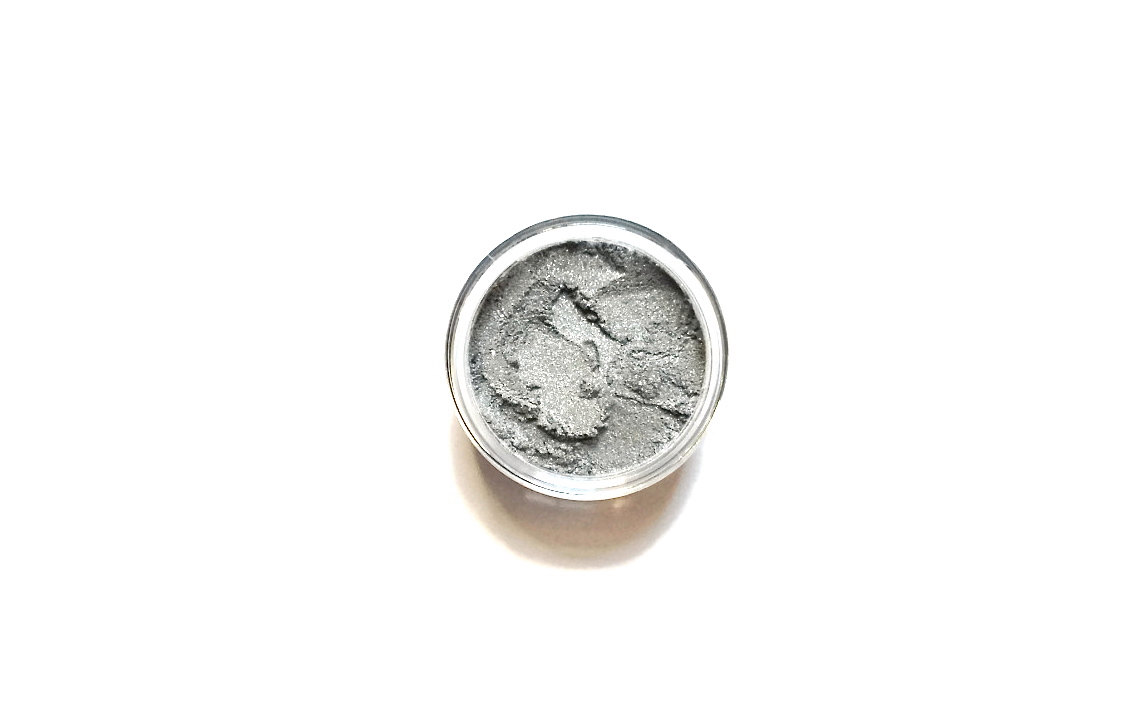 Stone - Vegan Mineral Eyeshadow - Pale Sheer High Shimmer Grey Silver - Handcrafted Makeup